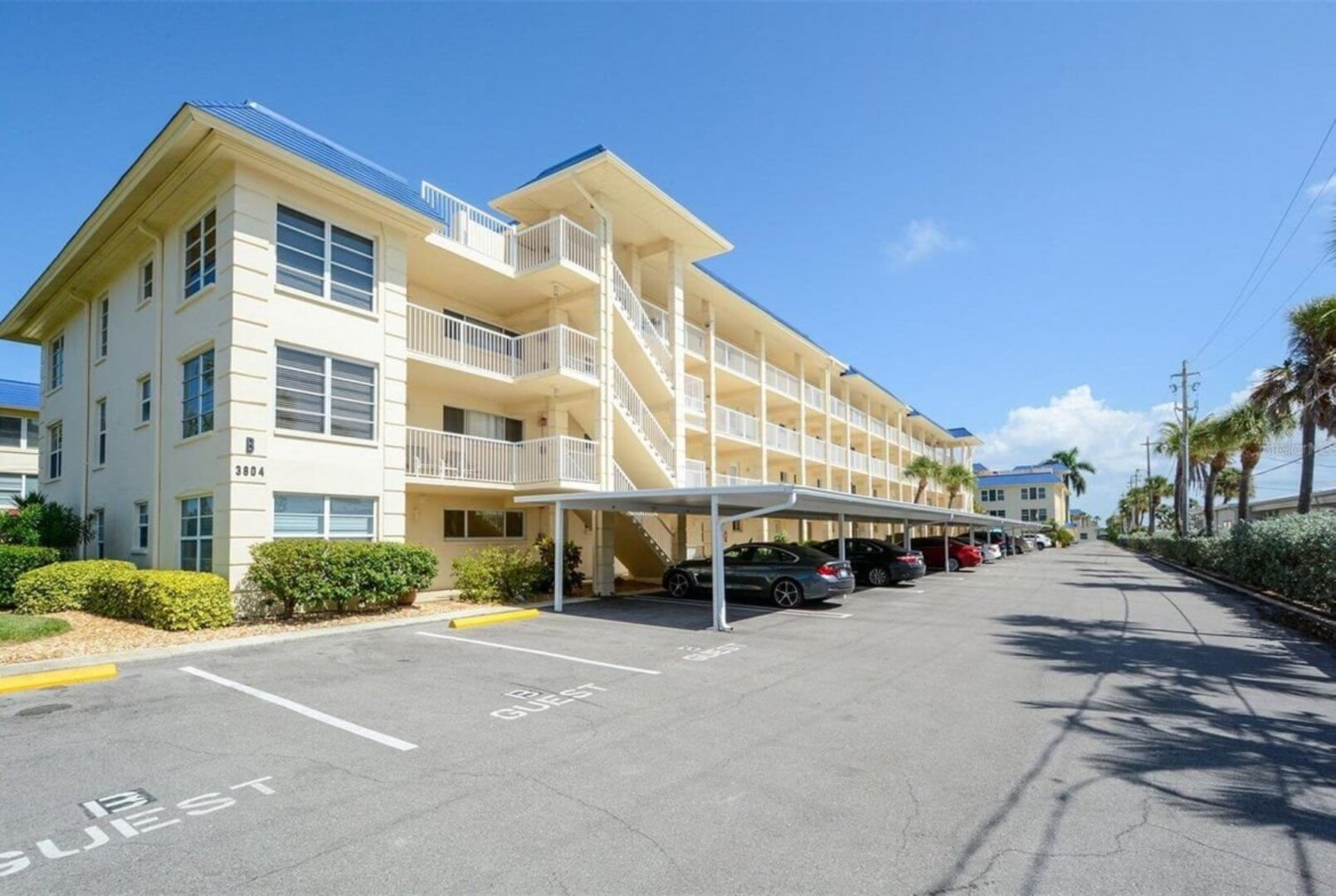 Exterior of condo building