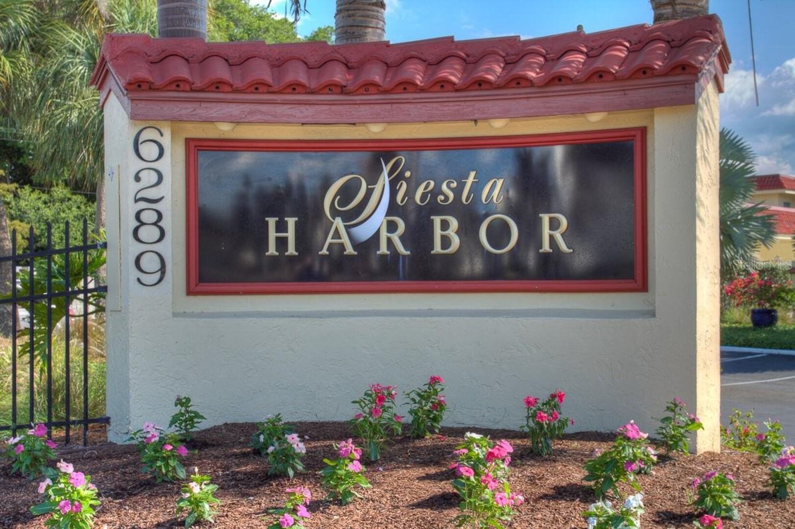 Main entrance sign for the community