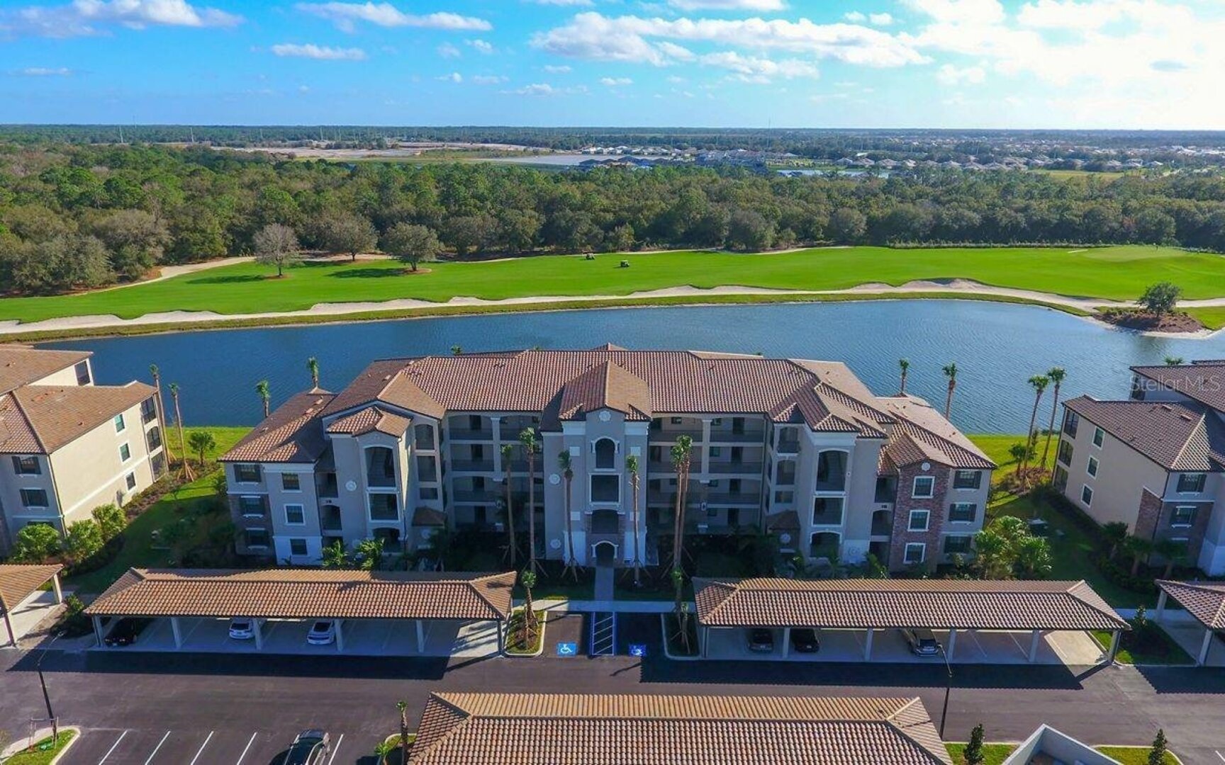 Aerial view of building