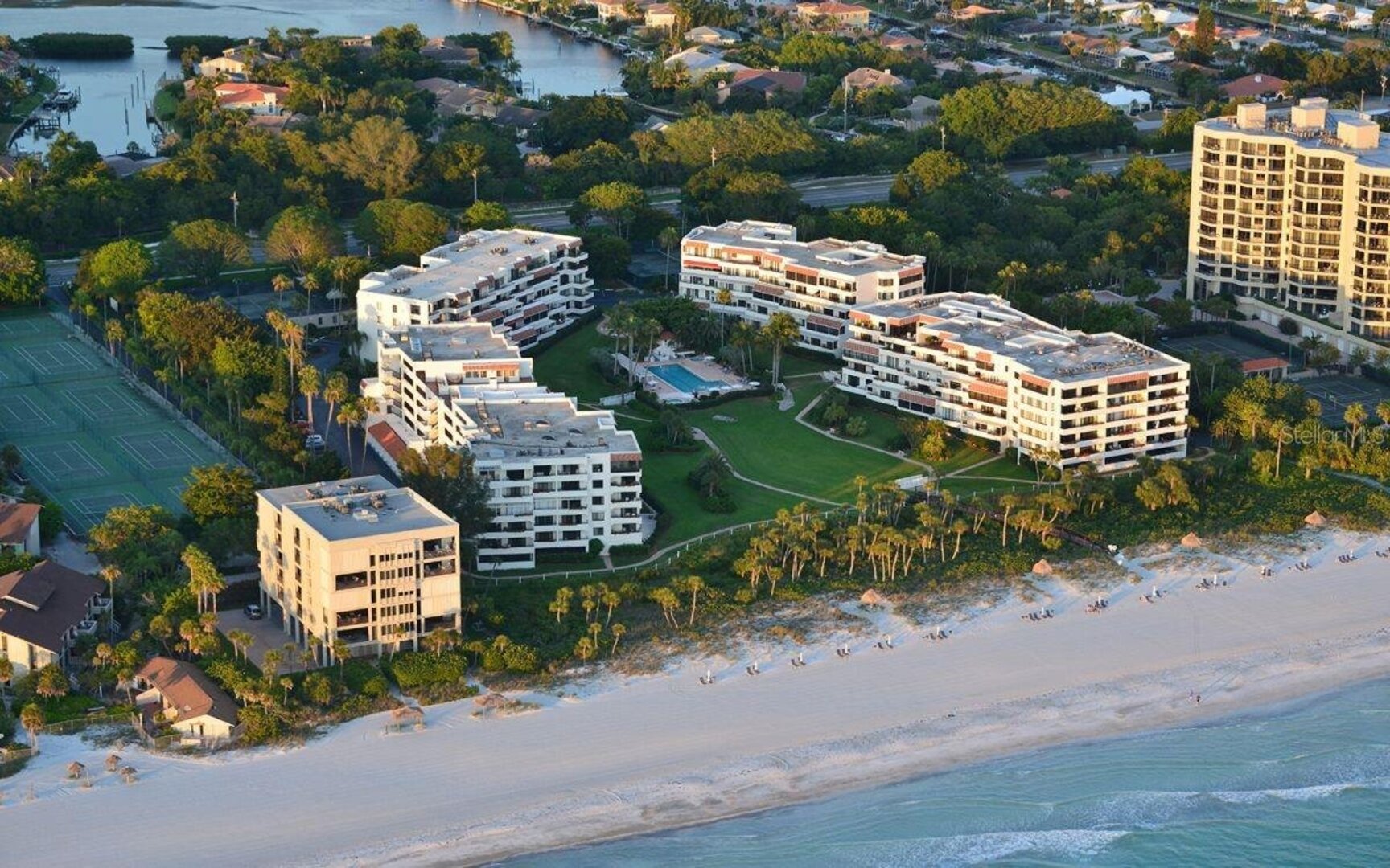 Aerial view of community