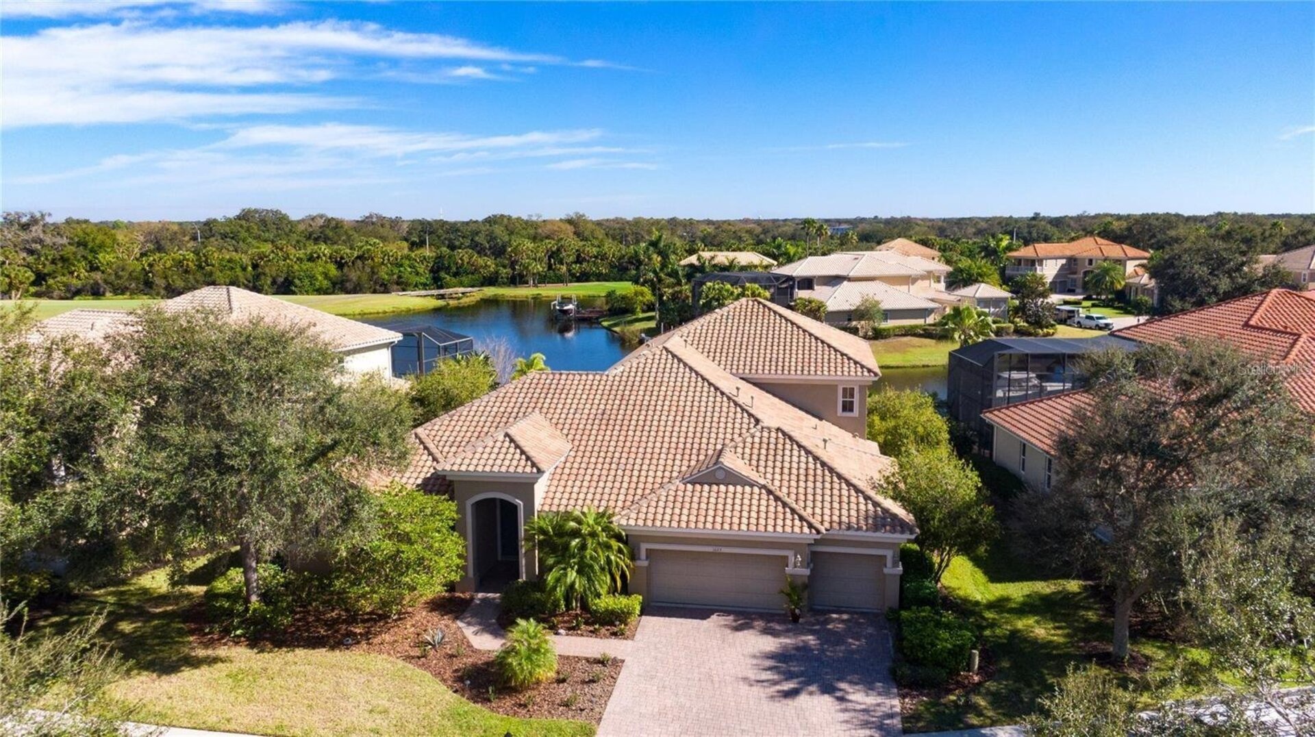 Aerial view of home