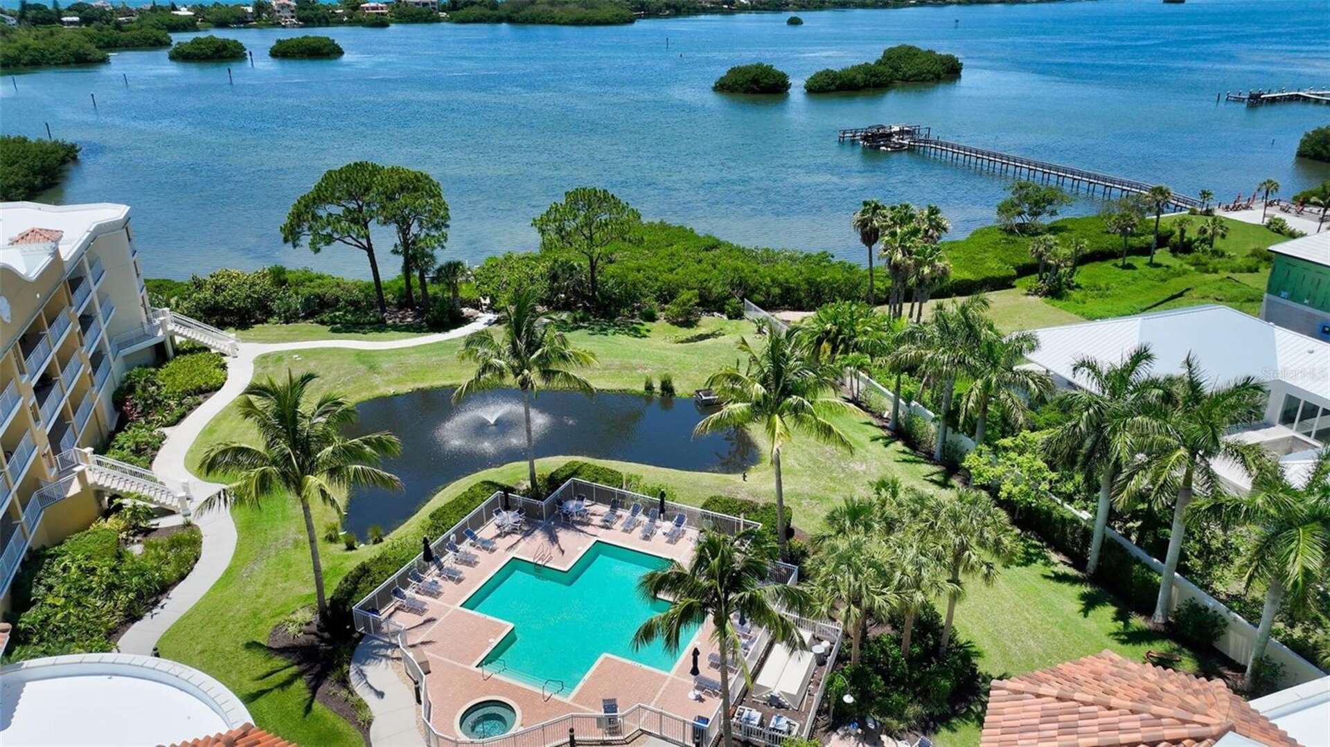 Aerial view of community pool