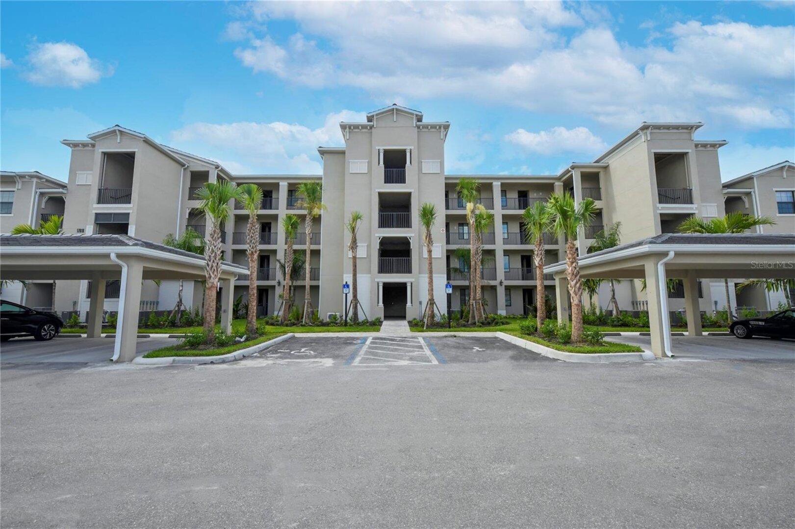 Exterior of unit with parking