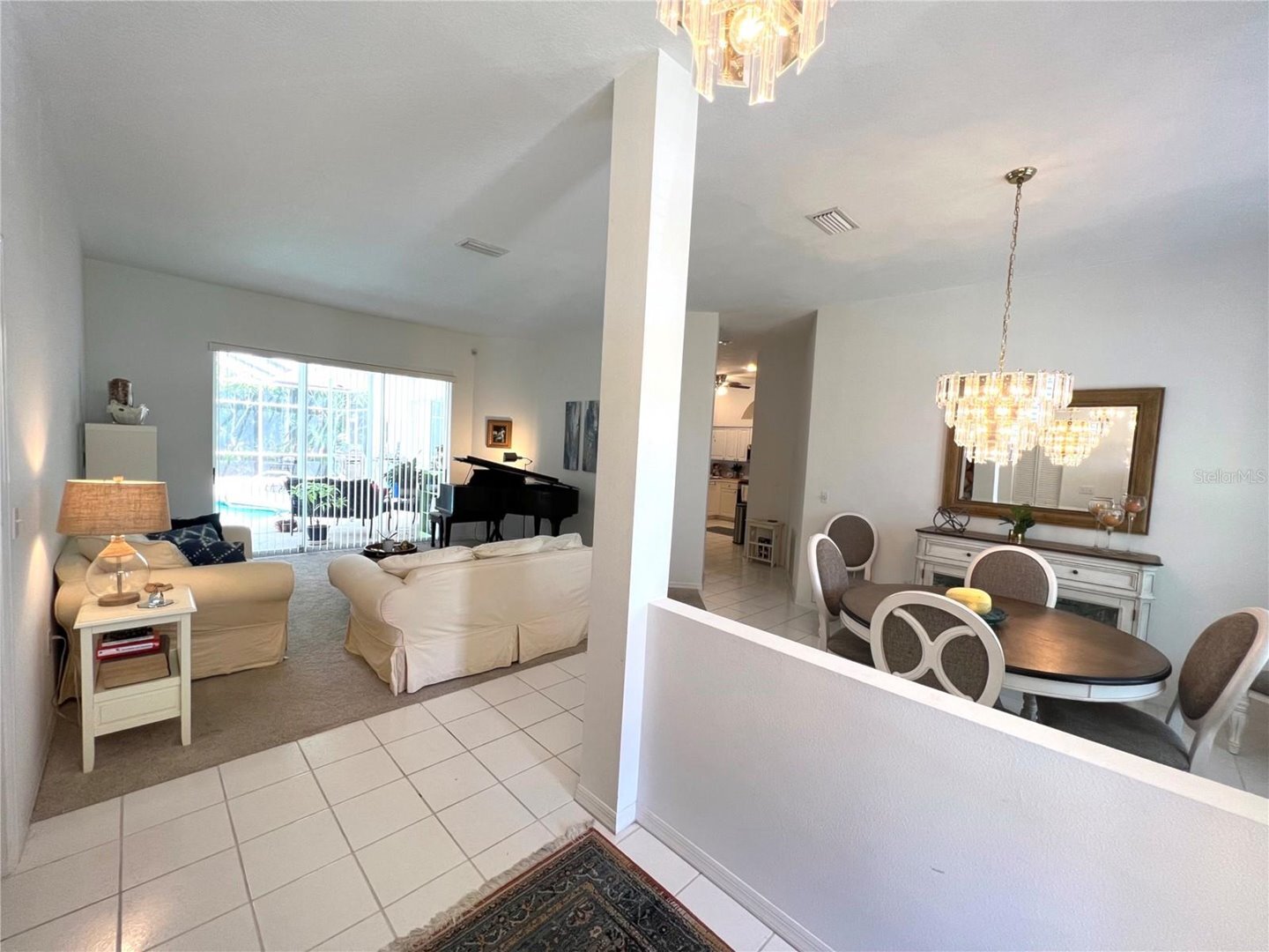 Entryway to living room